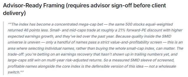 DeepVest's advisor-ready framing
